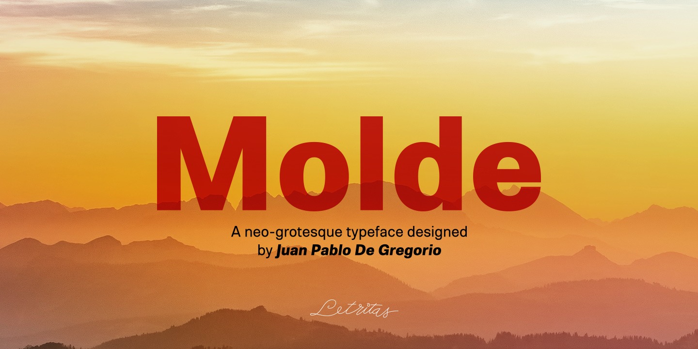 Пример шрифта Molde